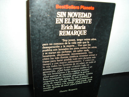 21- Sin Novedad En El Frente - Erich Maria Remarque. Bestsellers Planeta