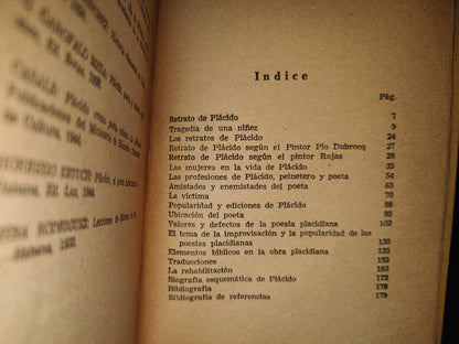 84- Plácido. Vida Y Obra - Itzhak Bar-Lewaw. Ediciones Botas, México - Primera Edición 1960