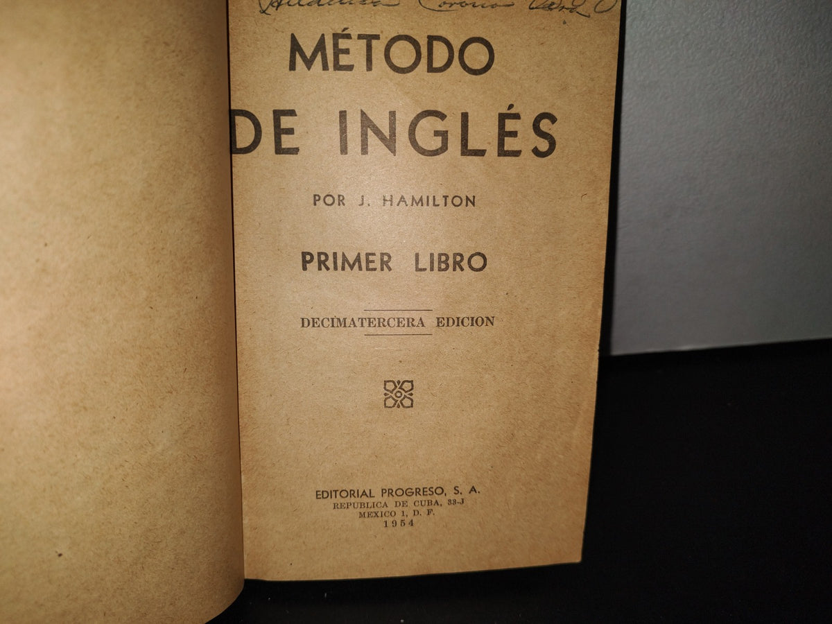 80- Método De Inglés. Primer Libro - J. Hamilton - 1954