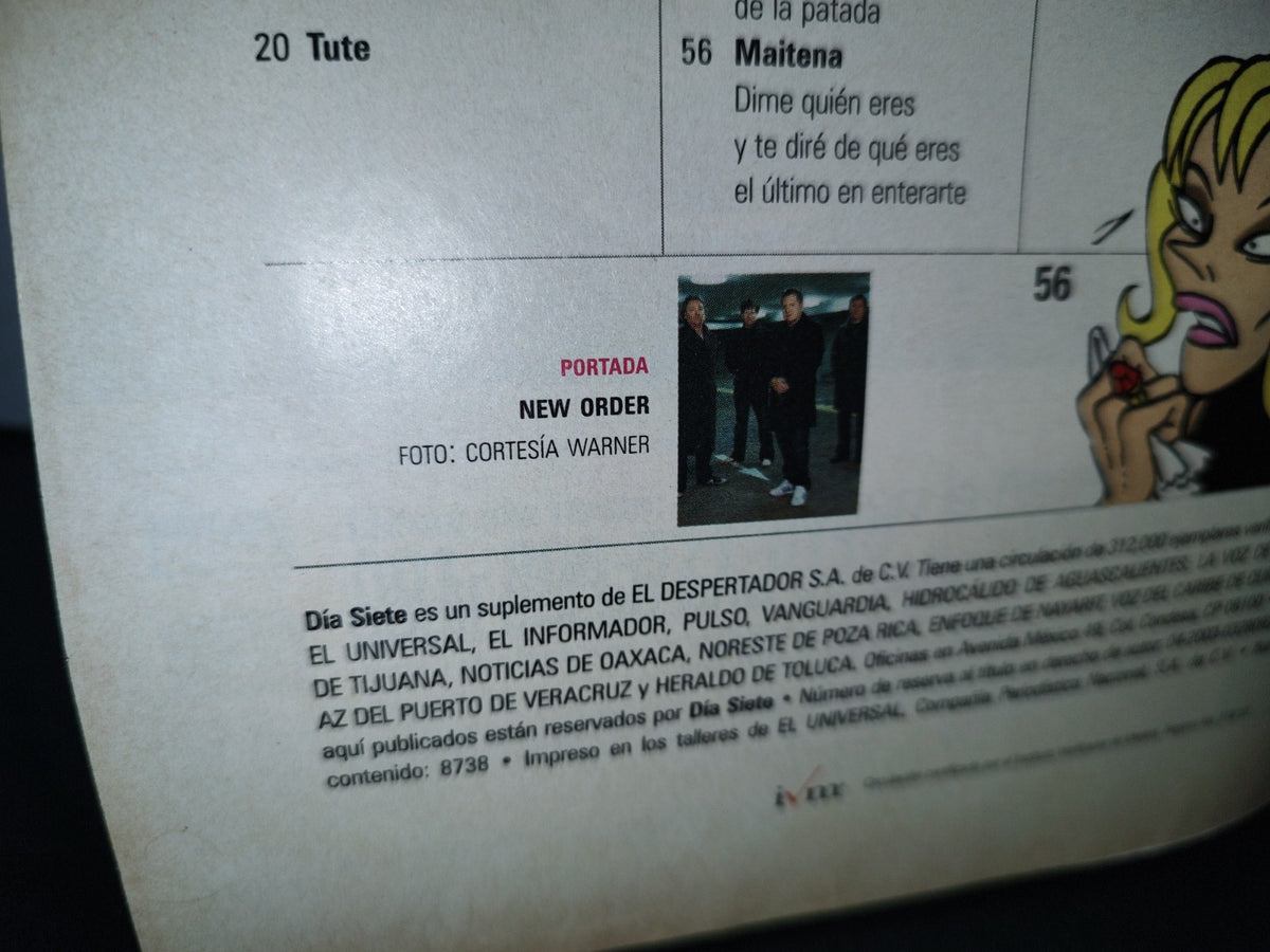 166- Revista Día Siete. New Order. No. 249 - 2005
