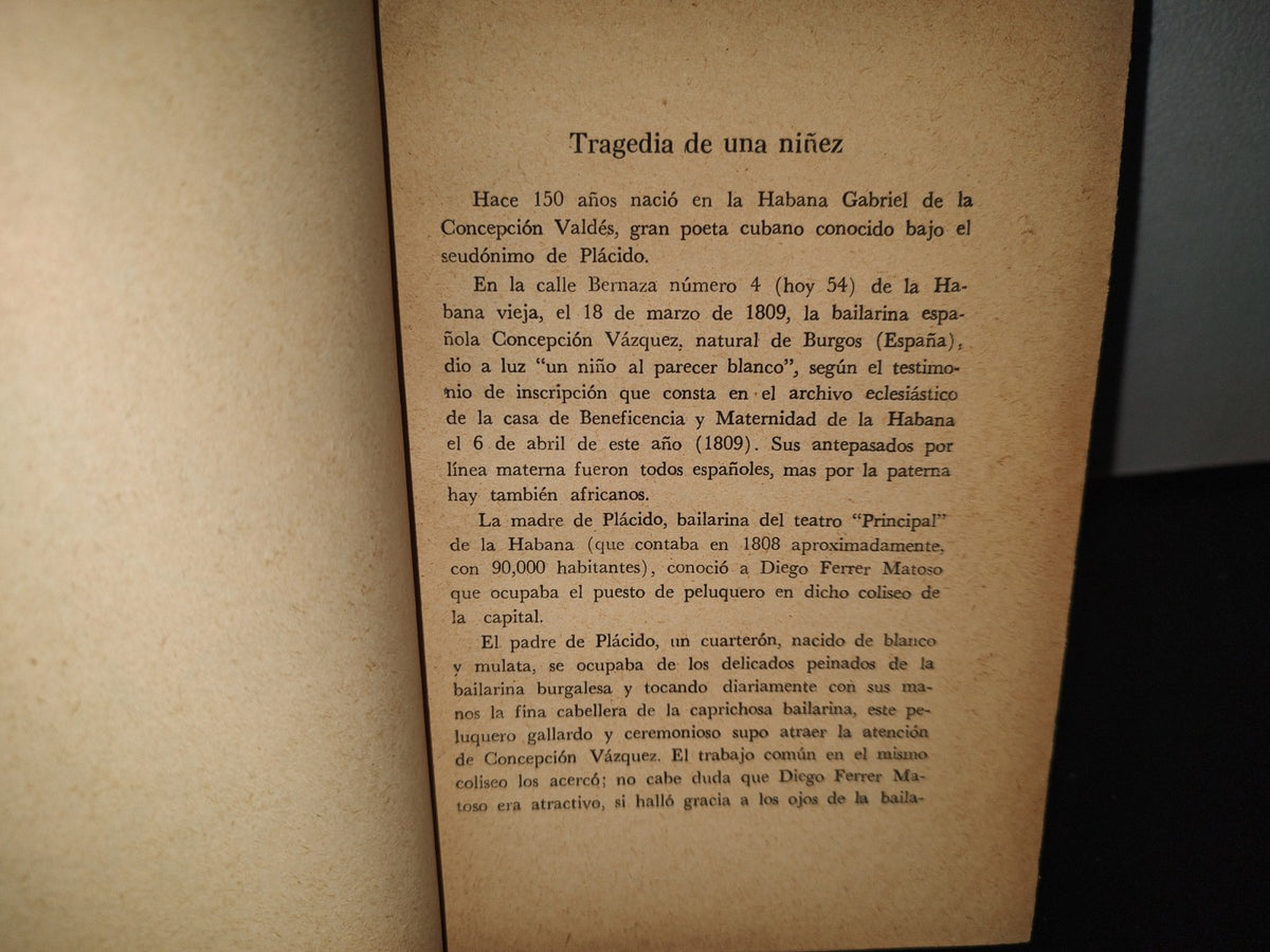 84- Plácido. Vida Y Obra - Itzhak Bar-Lewaw. Ediciones Botas, México - Primera Edición 1960