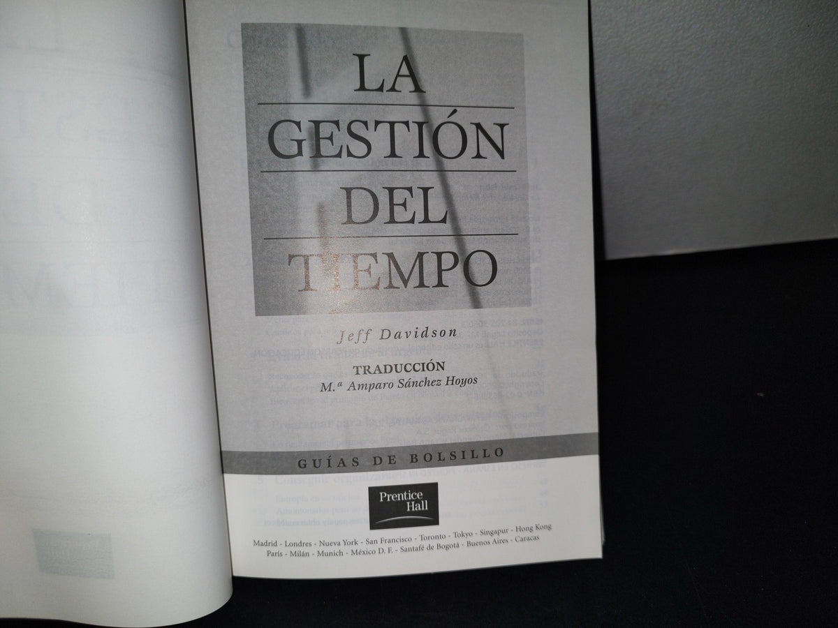 87-2- La Gestión Del Tiempo - Jeff Davidson - 2000