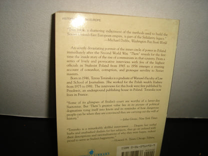 168- ”Them”. Stalin'S Polish Puppets - Teresa Toranska. First Perennial Library Edition Published 1988