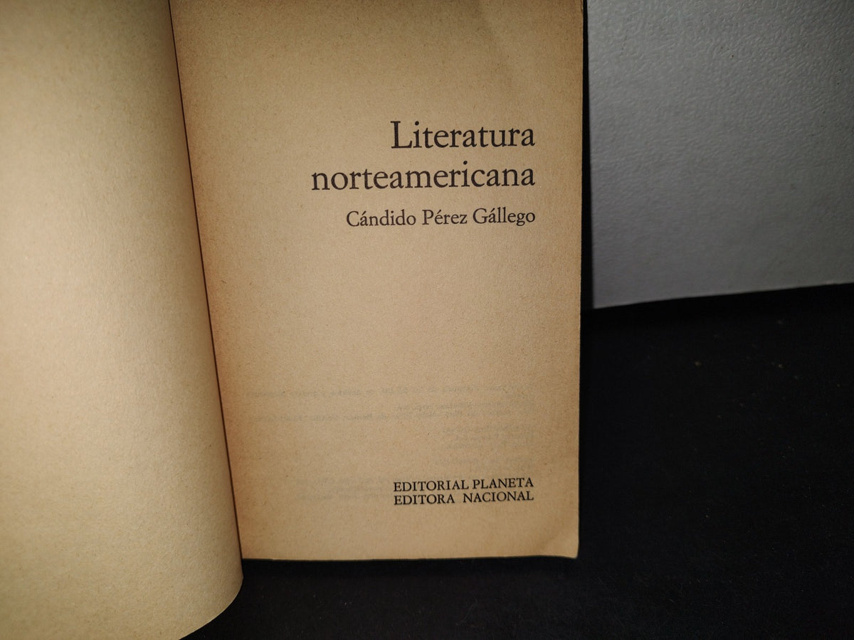 163- Biblioteca Cultural Rtve. Literatura Norteamericana - Cándido Pérez Gállego - 1975
