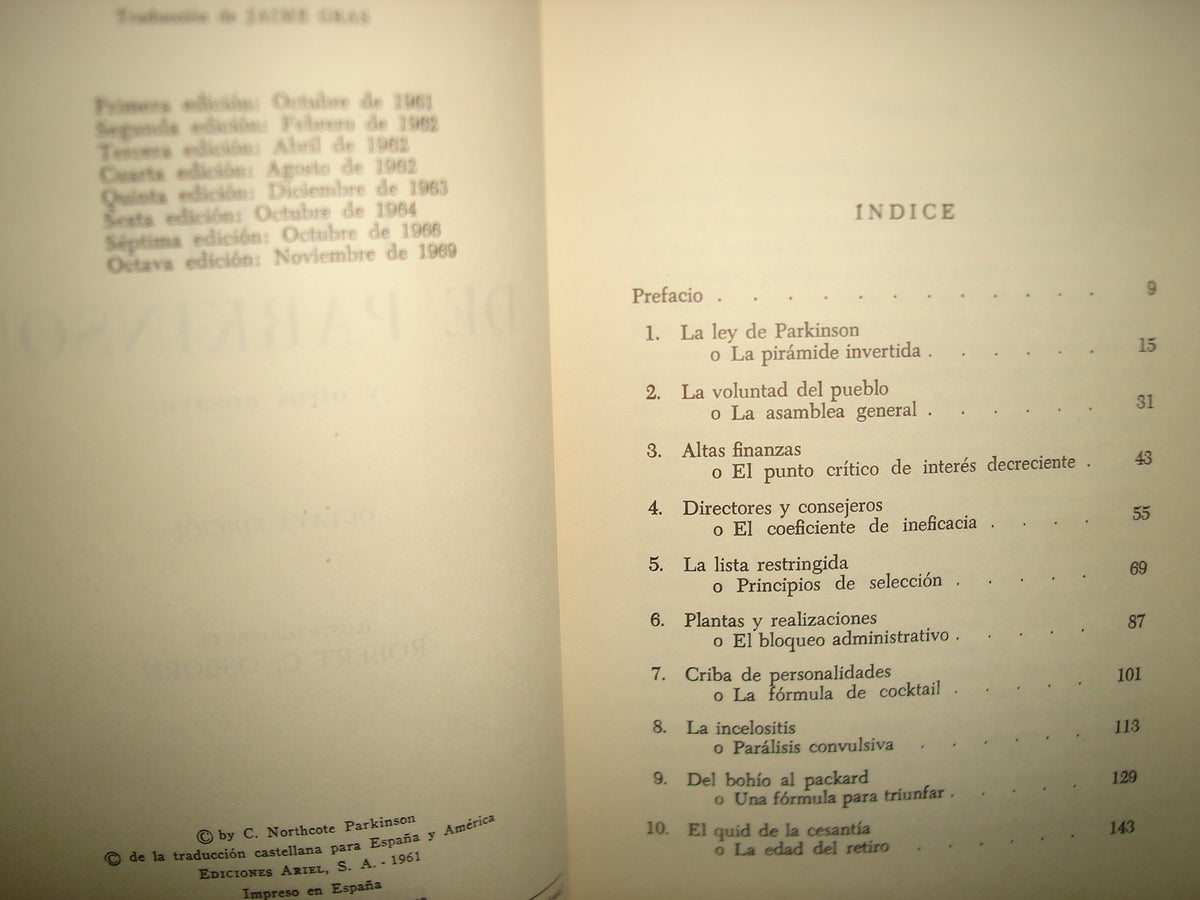 34- La Ley De Parkinson Y Otros Ensayos - C. Northcote Parkinson