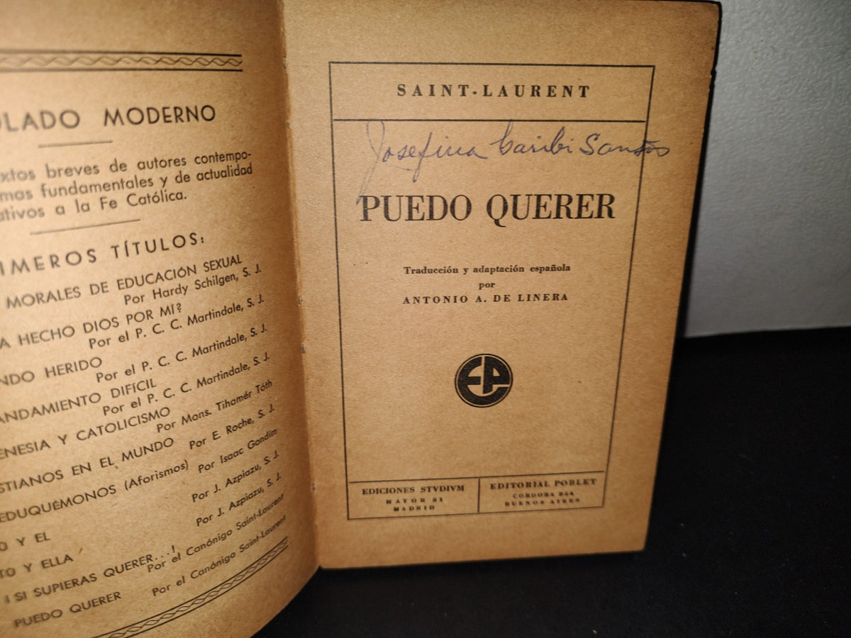161- Puedo Querer - Saint-Laurent - 1942