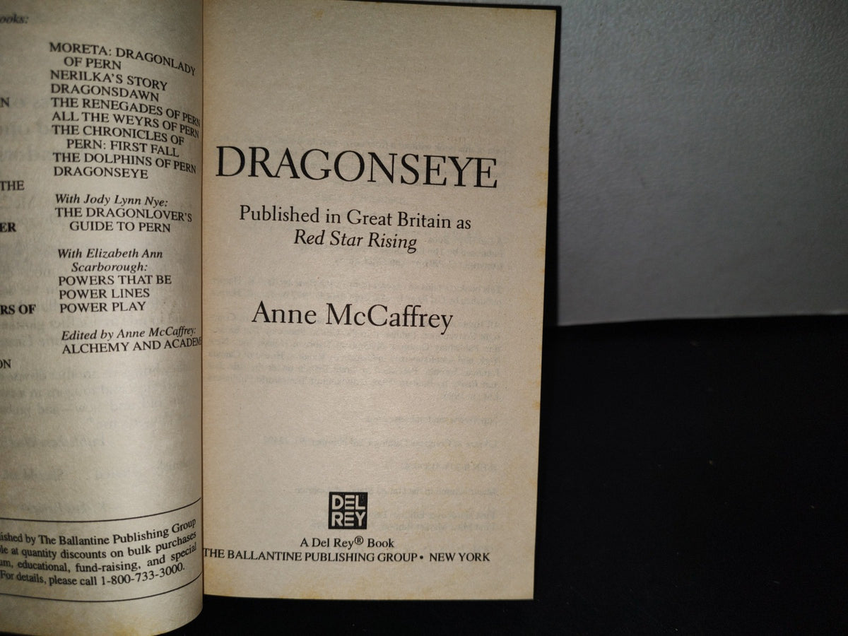 91- Dragonseye. Published In Great Britain As Red Star Rising - Anne Mccaffrey - 1998