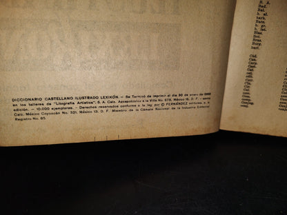 192- Diccionario Castellano Ilustrado Lexikón - Fernández Editores - 1968