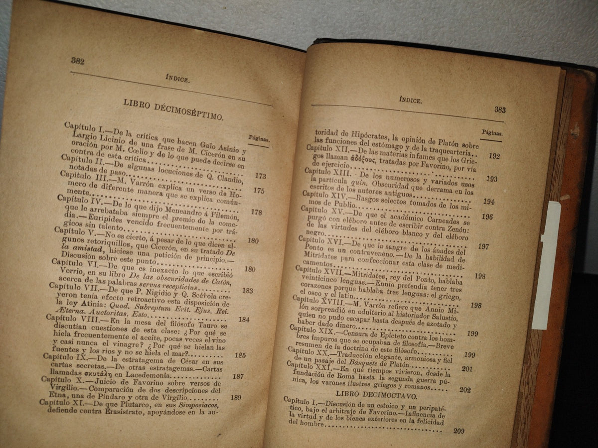 180- Biblioteca Clásica Tomo CLXX. Aulo Gelio / Noches Áticas, Tomo II - Madrid, Librería De La Viuda De Hernando Y Ca. 1893
