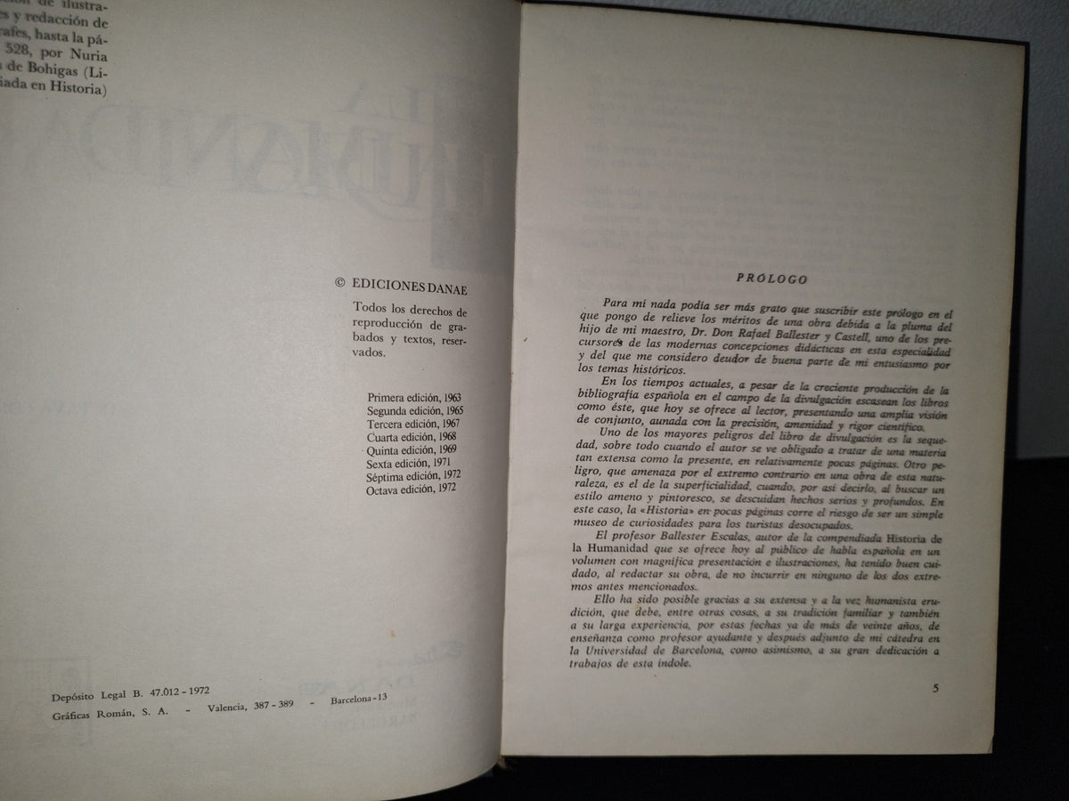 89- Historia De La Humanidad - Ediciones Danae 1973