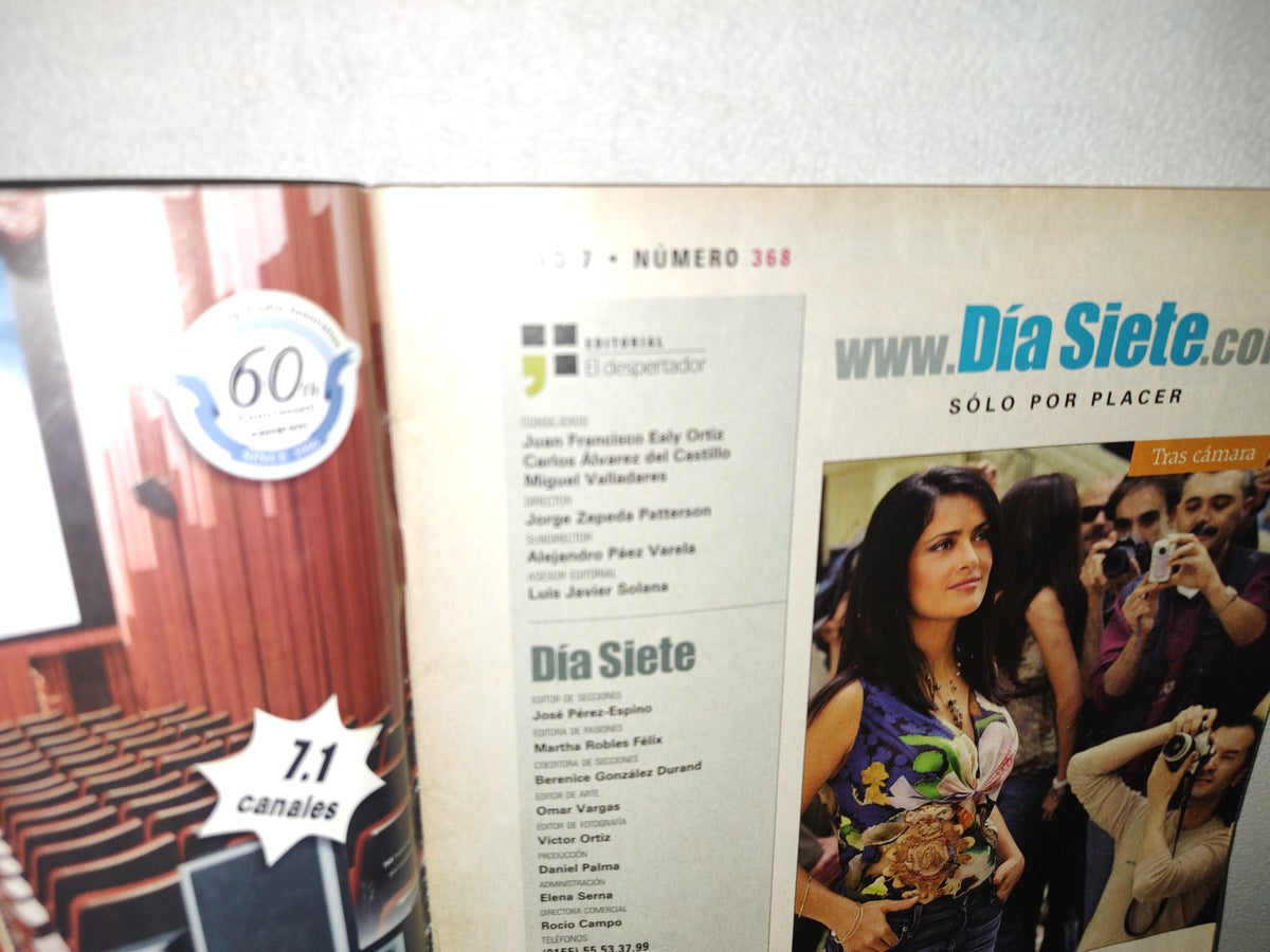 166- Revista Día Siete. Salma Hayek. No. 368 - 2007