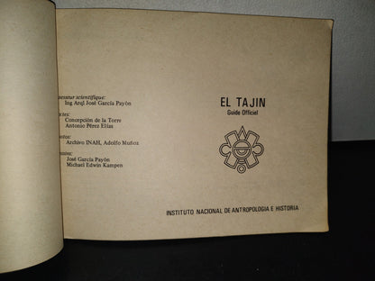 90- El Tajín. Guía Oficial - Instituto Nacional De Antropología E Historia - México 1976