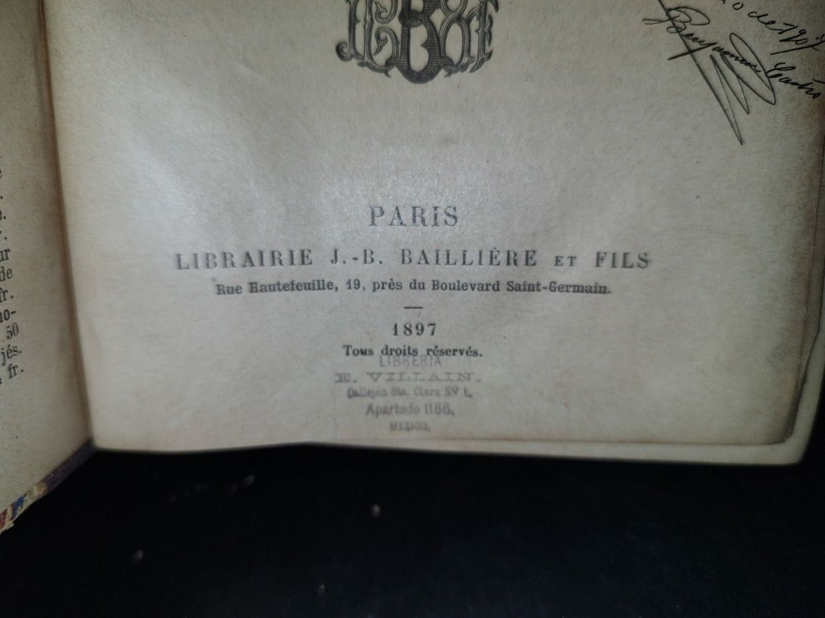 65- Francés. Traité Élémentaire De Chimie Biologique, Pathologique Et Clinique - 1897