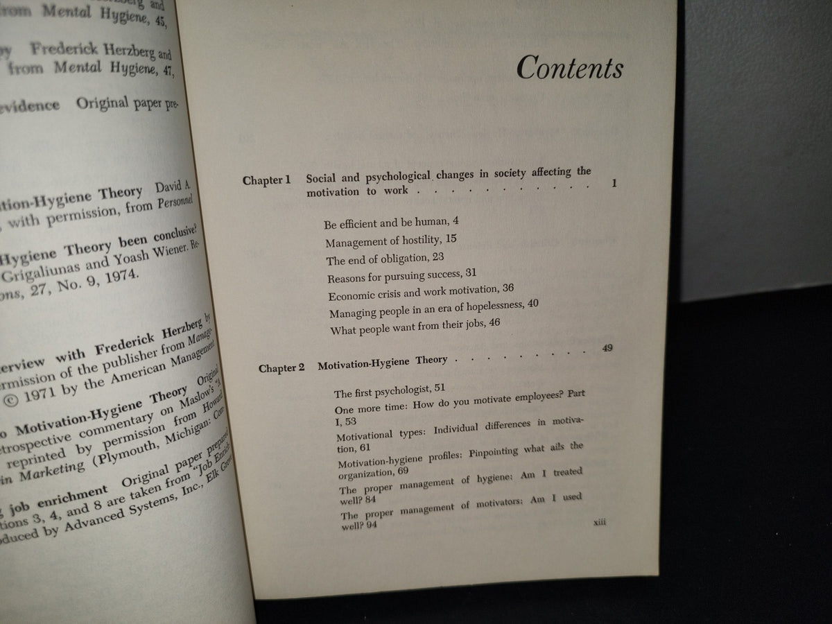 32- The Managerial Choice To Be Efficient And To Be Human - Frederick Herzberg - First Printing 1976