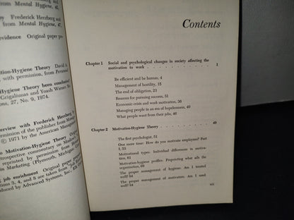 32- The Managerial Choice To Be Efficient And To Be Human - Frederick Herzberg - First Printing 1976