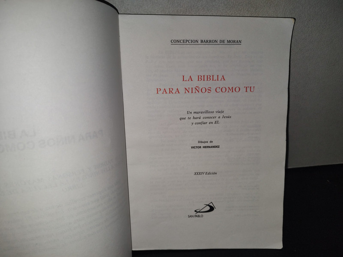 215- La Biblia Para Niños Como Tú - Concepción Barrón De Morán - Ediciones Paulinas 1998