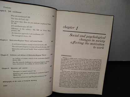 32- The Managerial Choice To Be Efficient And To Be Human - Frederick Herzberg - First Printing 1976