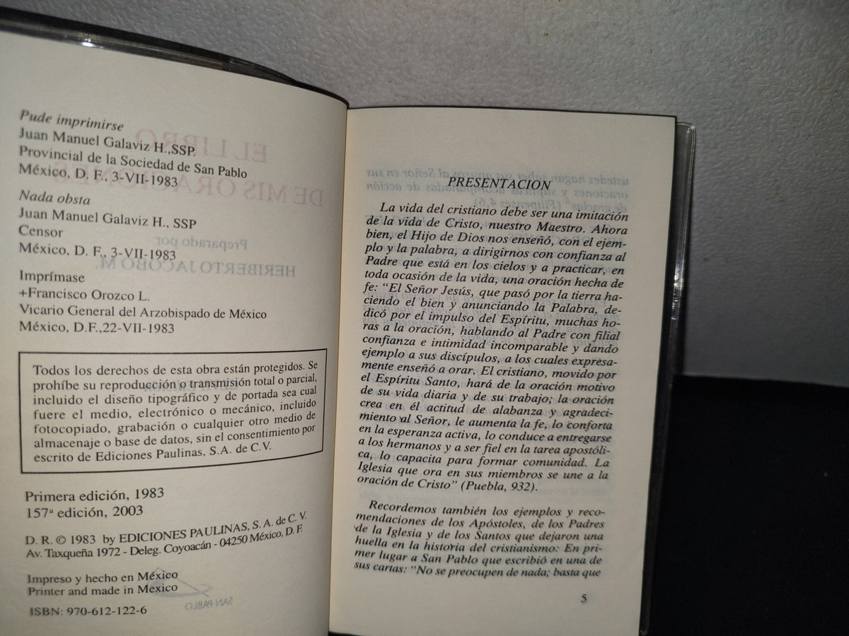 163- El Libro De Mis Oraciones - Heriberto Jacobo M. - 2003
