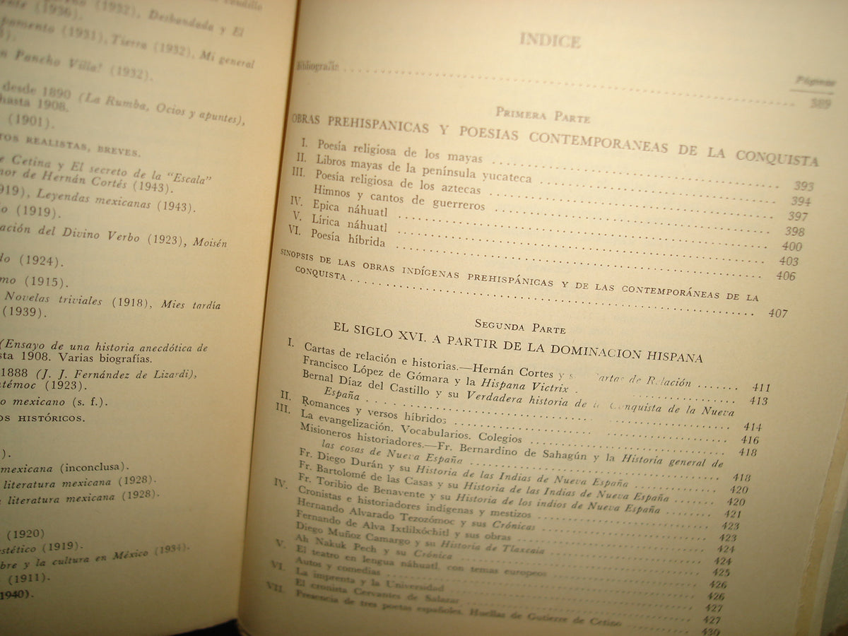 7- Historia De La Literatura Española. Historia De La Literatura Mexicana - Guillermo Díaz Plaja - Editorial Porrúa 1967