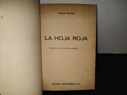 158- La Hoja Roja - Miguel Delibes. Biblioteca Básica Salvat - 1971