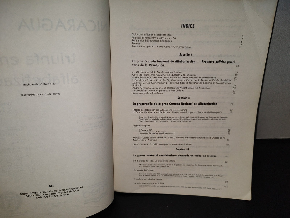 143- Nicaragua Triunfa En La Alfabetización. Documentos Y Testimonios - Ministerio De Educación Med - San José, Costa Rica 1981