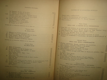 7- Historia De La Literatura Española. Historia De La Literatura Mexicana - Guillermo Díaz Plaja - Editorial Porrúa 1967