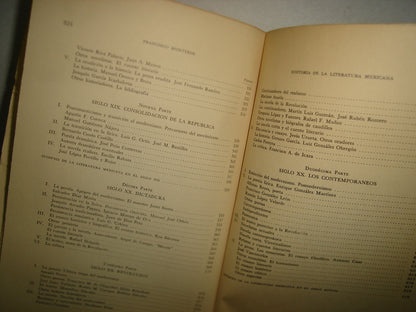 7- Historia De La Literatura Española. Historia De La Literatura Mexicana - Guillermo Díaz Plaja - Editorial Porrúa 1967