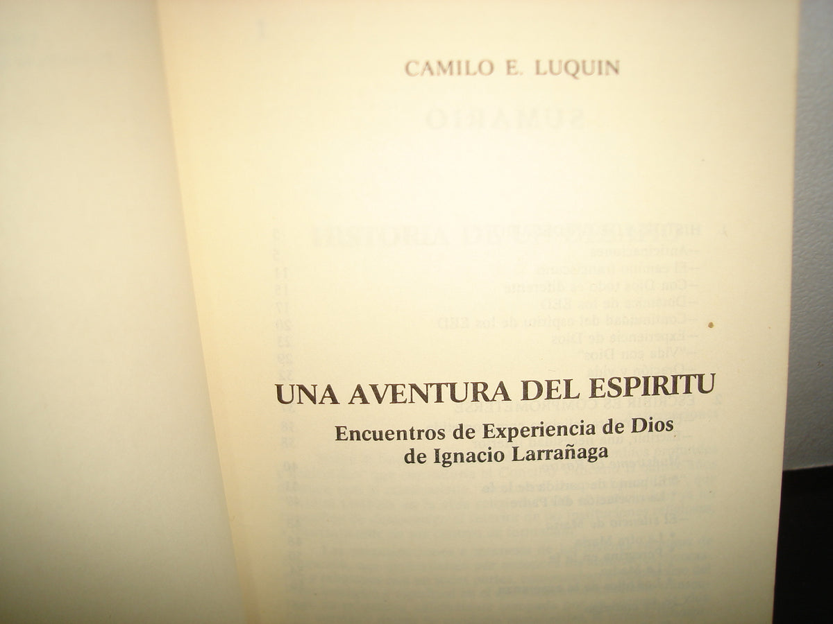 23- Una Aventura Del Espíritu. Encuentros De Experiencia De Dios De Ignacio Larrañaga - Camilo E. Luquin