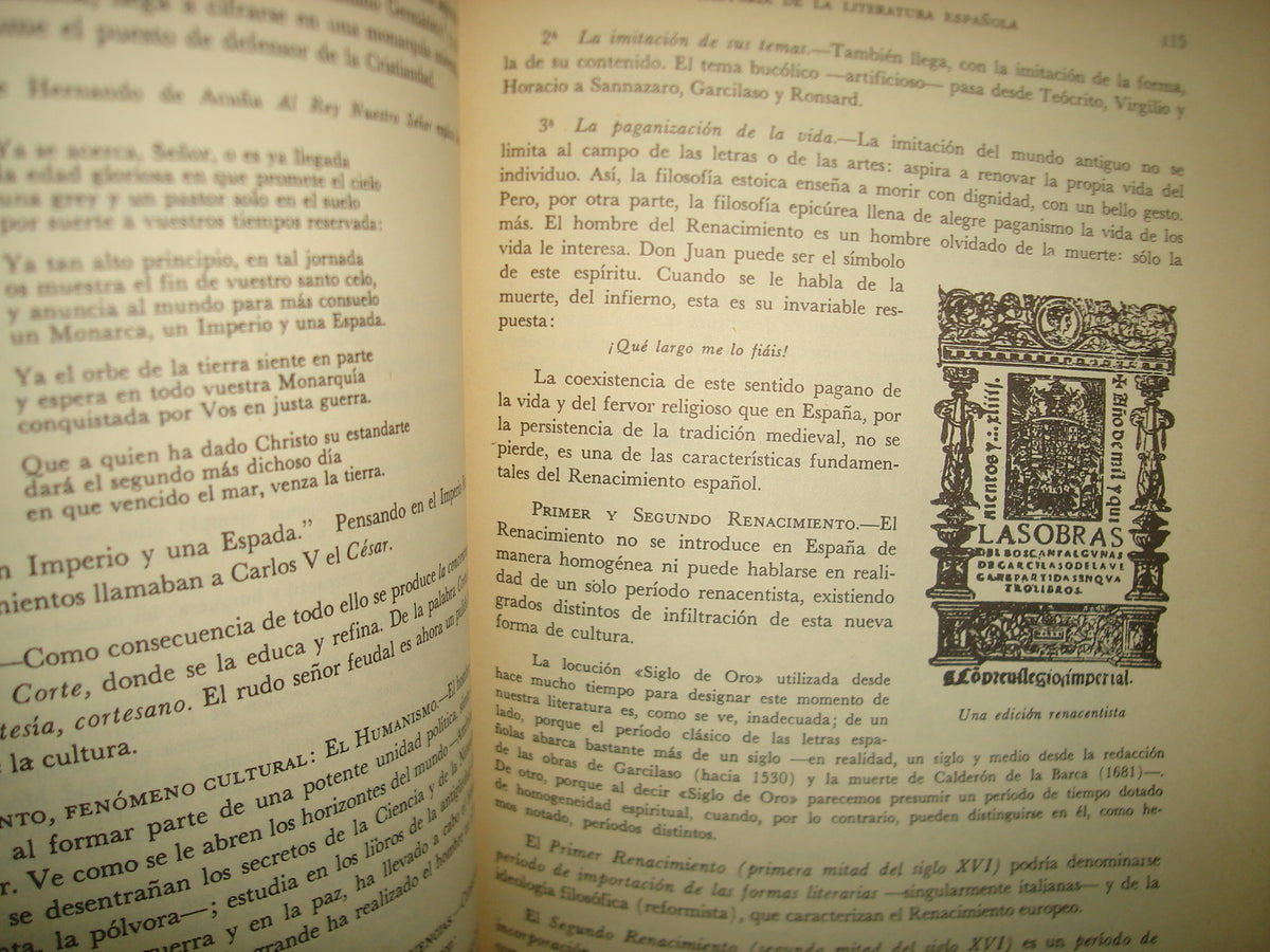 7- Historia De La Literatura Española. Historia De La Literatura Mexicana - Guillermo Díaz Plaja - Editorial Porrúa 1967