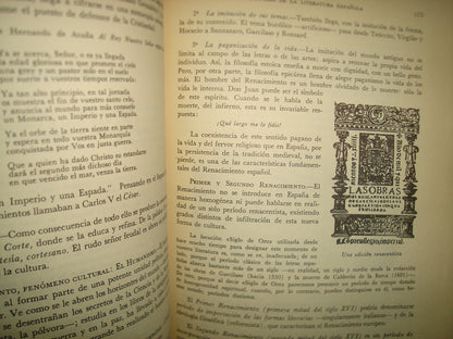 7- Historia De La Literatura Española. Historia De La Literatura Mexicana - Guillermo Díaz Plaja - Editorial Porrúa 1967