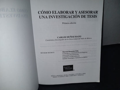 30- Cómo Elaborar Y Asesorar Una Investigación De Tesis - Carlos Muñoz Razo