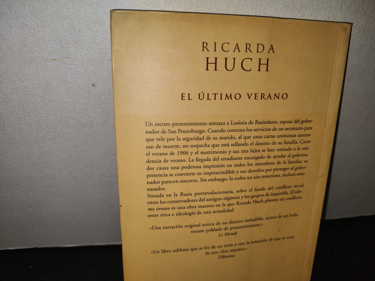 171- El Último Verano - Ricarda Huch - Primera Edición Octubre 2002
