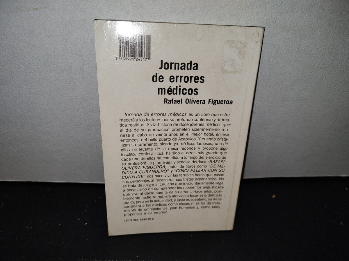 58- Jornada De Errores Médico - Rafael Olivera Figueroa - Editorial DIANA, 1994
