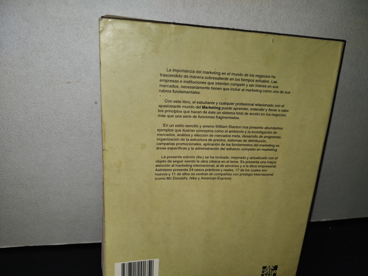 89- Fundamentos Del Marketing. Novena Edición - William J. Stanton, Michel J. Etzel - 1992