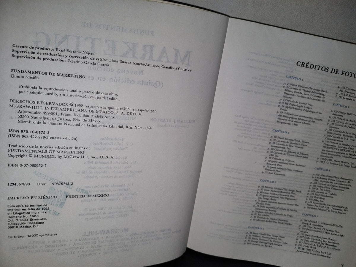 89- Fundamentos Del Marketing. Novena Edición - William J. Stanton, Michel J. Etzel - 1992