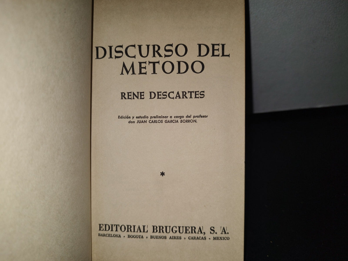 92- Discurso Del Método - René Descartes - Bruguera 1973