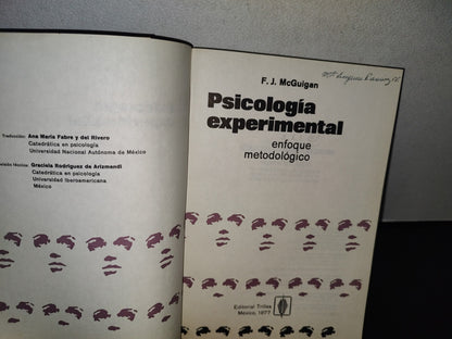 93- Psicología Experimental. Enfoque Metodológico - F. J. Mcguigan - 1977