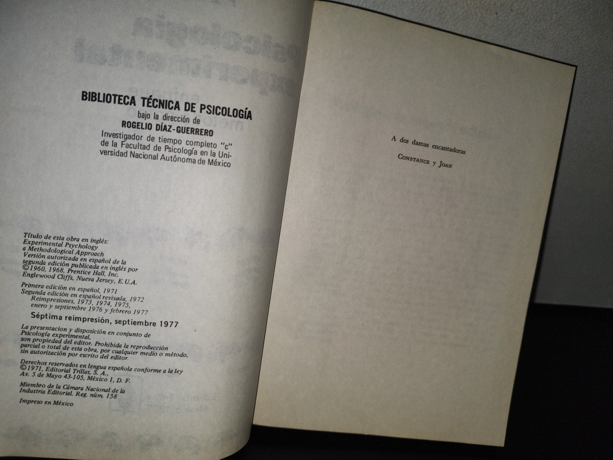 93- Psicología Experimental. Enfoque Metodológico - F. J. Mcguigan - 1977
