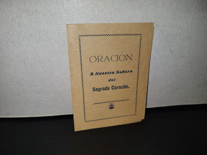 A10C1-2- Antigua Hoja Religiosa: Oración A Nuestra Señora Del Sagrado Corazón - 1900'S