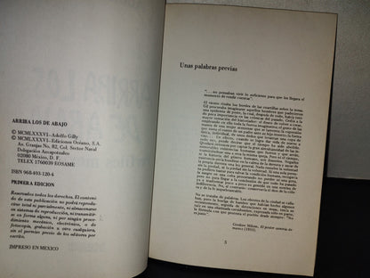 201- Arriba Los De Abajo. Perfiles Mexicanos - Adolfo Gilly. Océano. Primera Edición 1986