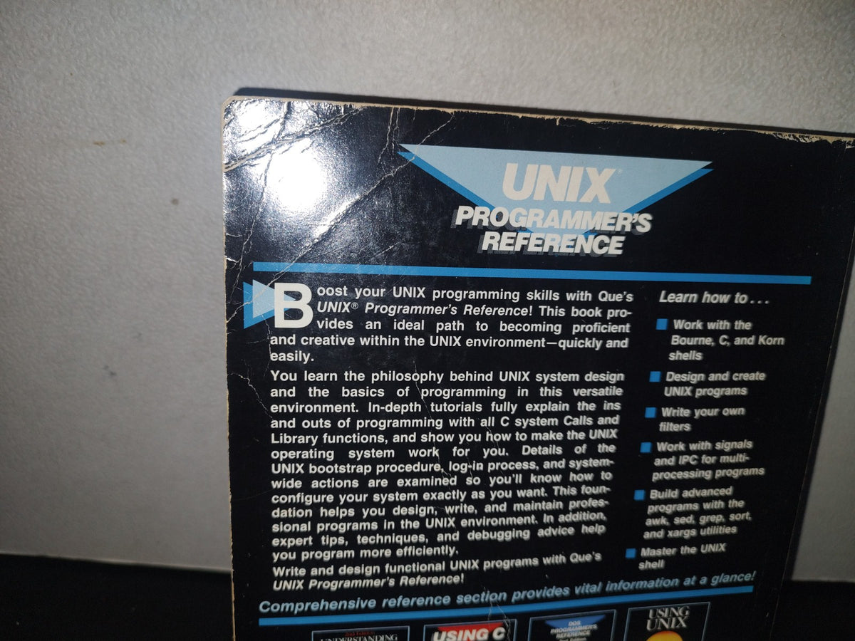 132- Unix Programmer'S Reference - John J. Valley - 1991