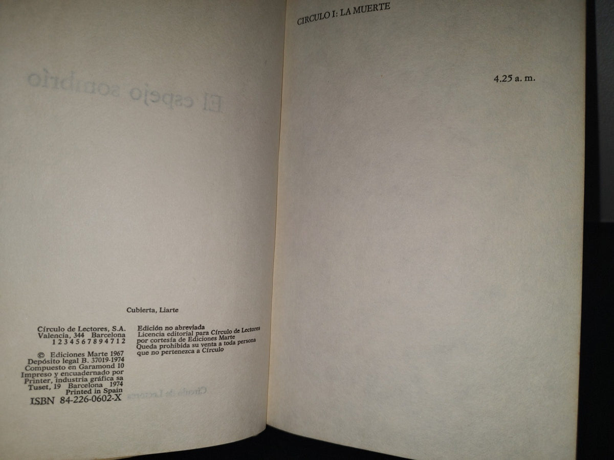 219- El Espejo Sombrío - Fernando Soto Aparicio - Círculo De Lectores - 1974