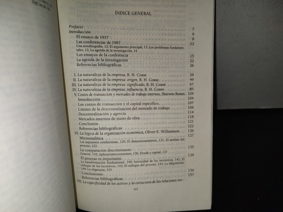100- La Naturaleza De La Empresa. Orígenes, Evolución Y Desarrollo - Oliver E. Williamson - Fondo De Cultura Económica, Primera Edición En Español 1996