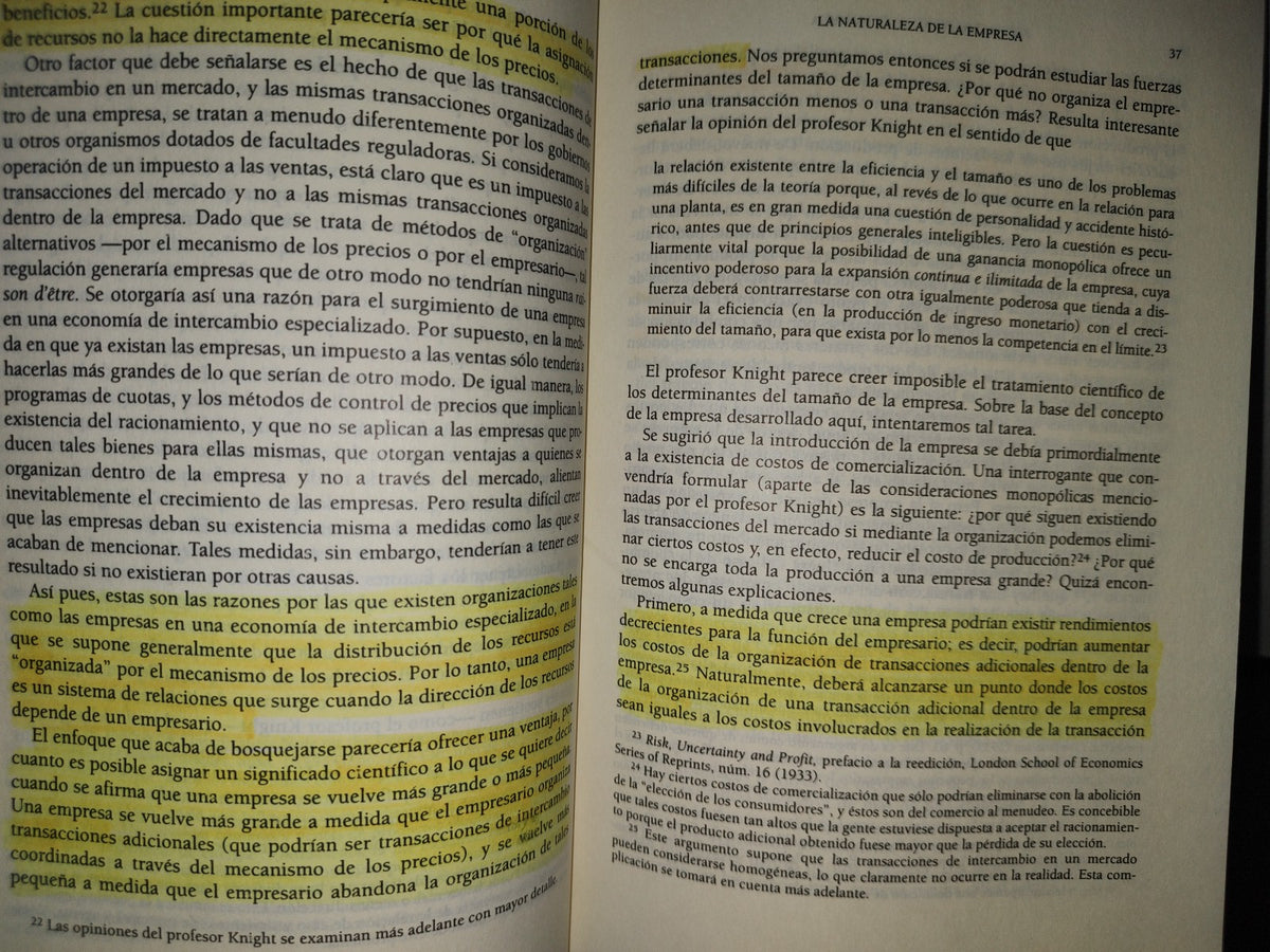 100- La Naturaleza De La Empresa. Orígenes, Evolución Y Desarrollo - Oliver E. Williamson - Fondo De Cultura Económica, Primera Edición En Español 1996