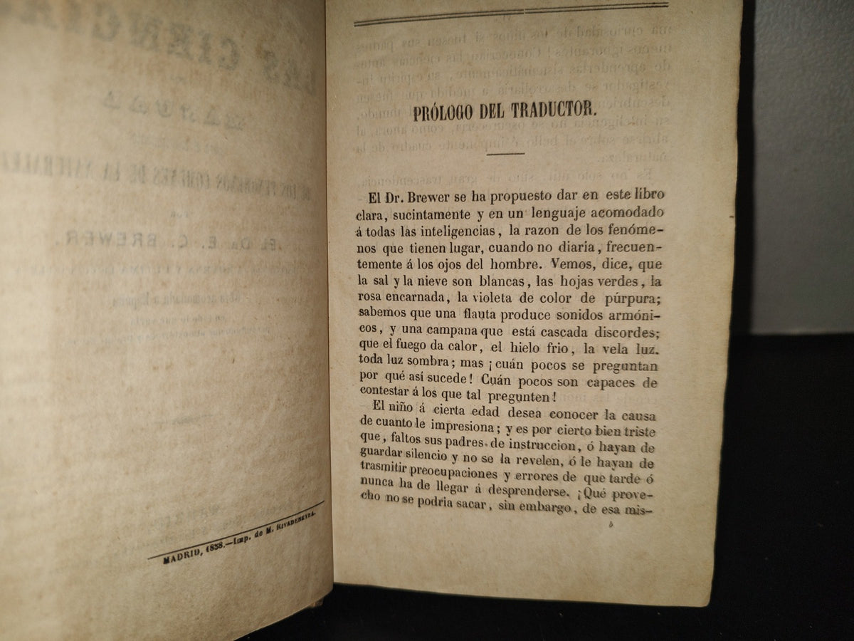 196- La Clave De Las Ciencias. Manual Para El Conocimiento De Los Fenómenos Comunes De La Naturaleza - E. C. Brewer - Madrid. Calleja, López Y Rivadeneyra, Editores, 1958