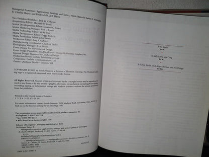 143- Managerial Economics. Applications, Strategy, And Tactics - Moyer, Mcguigan, Harris - 2002