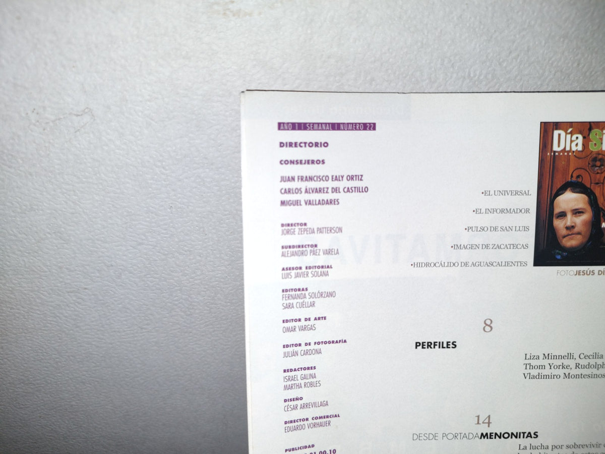 166- Revista Día Siete. Menonitas. Crónica De Ciudad. No. 22 - 2001