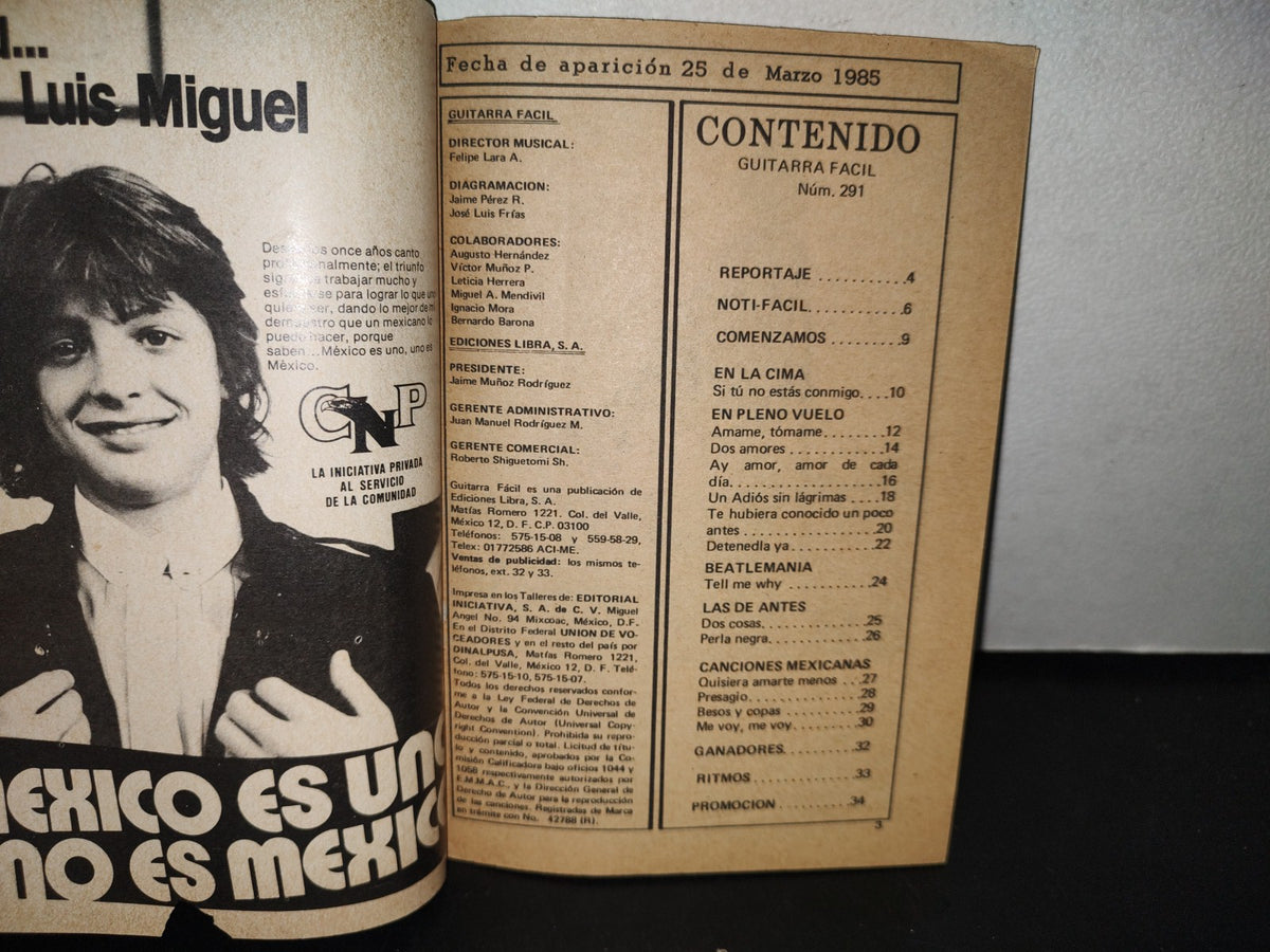 96- Guitarra Fácil. No. 291. Chayanne - 1985