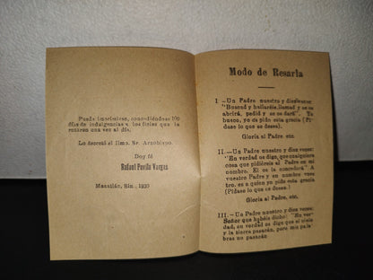 A10C1-2- Hoja Religiosa: Coronilla Irresistible Al Sagrado Corazón De Jesús. Mazatlán, Sin. - 1930