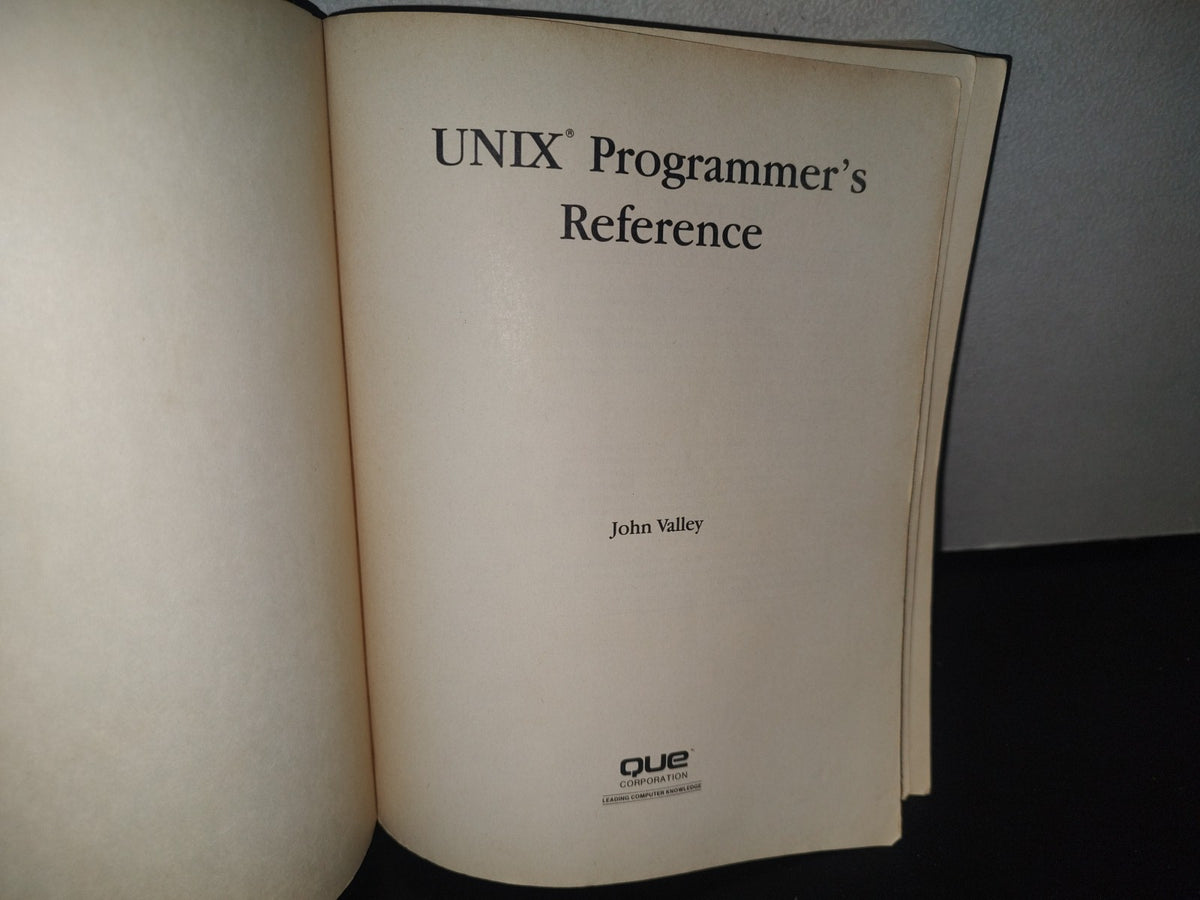 132- Unix Programmer'S Reference - John J. Valley - 1991